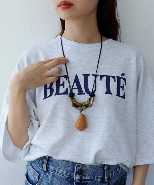 ネックレス mabel マットチェーンしずくネックレス レディース