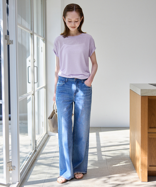 ☆スローブイエナ☆新品タグ付☆スラブ天竺5分袖TEE☆2023SS☆完売☆ 追加》スラブ天竺5分袖TEE（Tシャツ/カットソー）｜SLOBE IENA