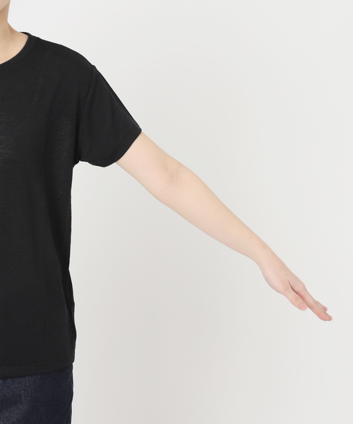 tシャツ 「追加」スラブ天竺5分袖TEE レディースの画像