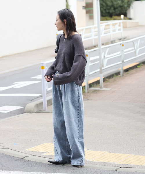 JOURNAL STANDARD イージーデニムワイドパンツ ライトブルー 38 JOURNAL STANDARD（ジャーナルスタンダード） ワイドパンツ ジーンズ