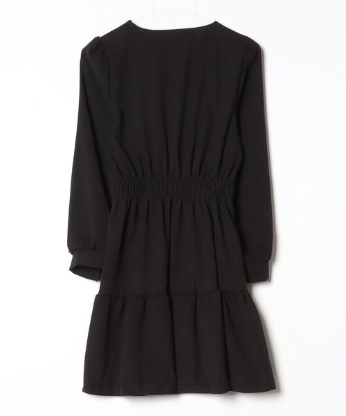 「DAY CLOSET」 7分袖ワンピース M ブラック レディース_画像2