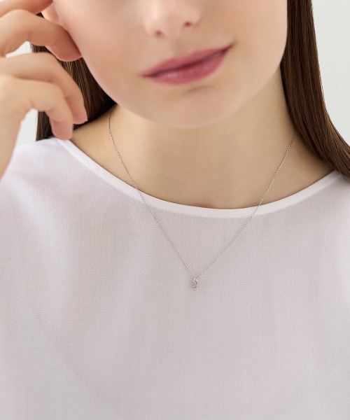 ネックレス 「Spring Summer Limited」 K10ホワイトゴールド ネックレス レディースの画像
