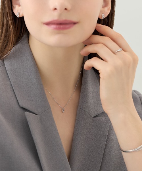 ネックレス 「Spring Summer Limited」 K10ホワイトゴールド ネックレス レディースの画像