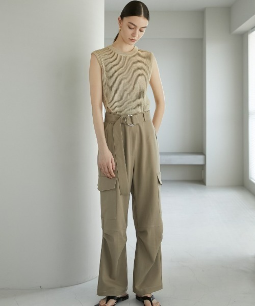 「LA PEAU DE GEM」 ノースリーブトップス FREE ブラック レディース_画像5