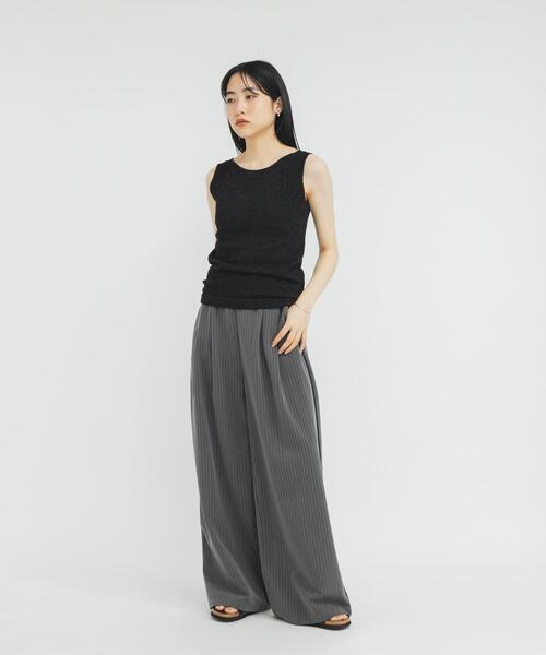 パンツ パイピングイージーパンツ レディースの画像