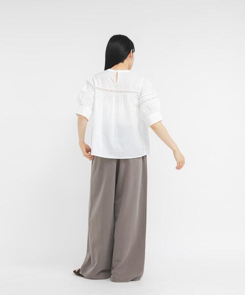 パンツ パイピングイージーパンツ レディースの画像
