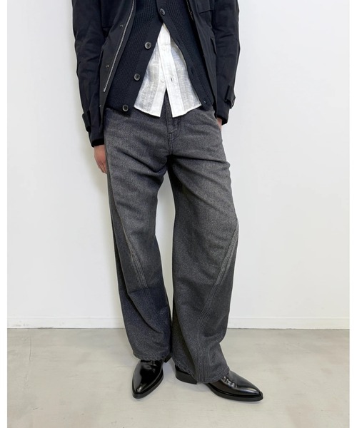 ジーンズ GLITTER TWILL 3D TWISTED WIDE LEG 5P PANTS メンズの画像