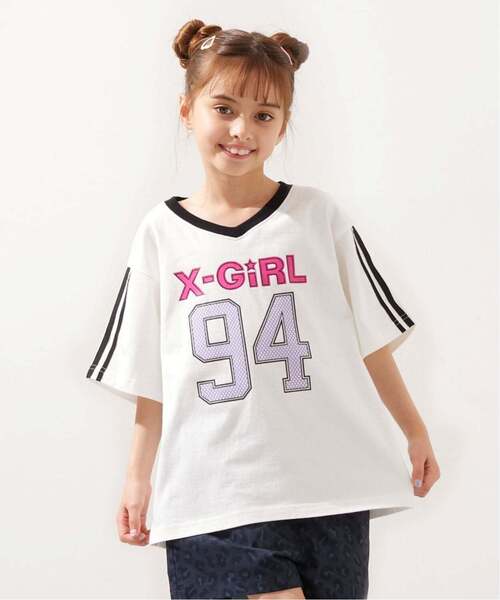 uvカット tシャツ ユニフォームVネック半袖Tシャツ キッズ 子供服 女の子の画像