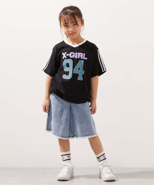 uvカット tシャツ ユニフォームVネック半袖Tシャツ キッズ 子供服 女の子の画像