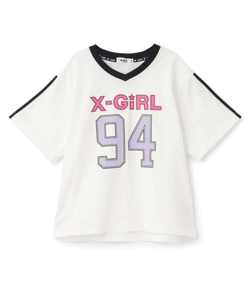 uvカット tシャツ ユニフォームVネック半袖Tシャツ キッズ 子供服 女の子の画像
