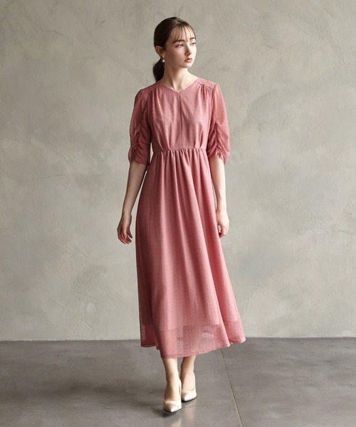 「AIMER」 7分袖ワンピース SMALL グリーン レディース_画像2