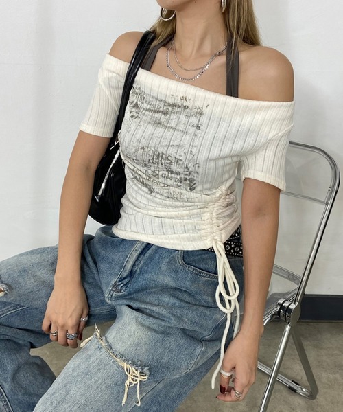 「non-hedge」 半袖カットソー FREE ベージュ レディース_画像4