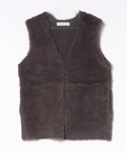 「31 Sons de mode」 ベスト フリー チャコールグレー レディース_画像2