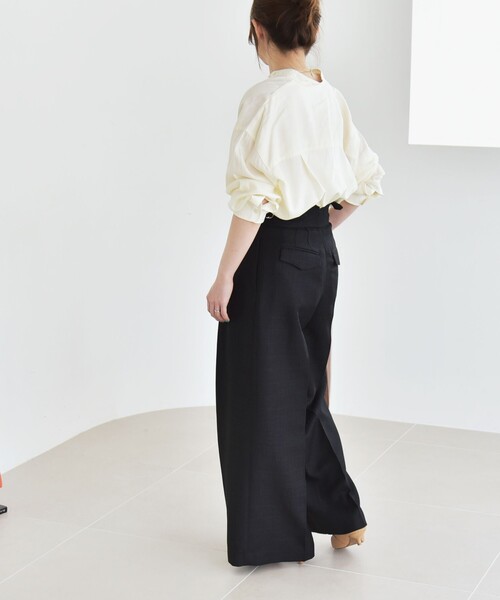 「quaranciel」 長袖ブラウス ONE SIZE ネイビー レディース_画像3