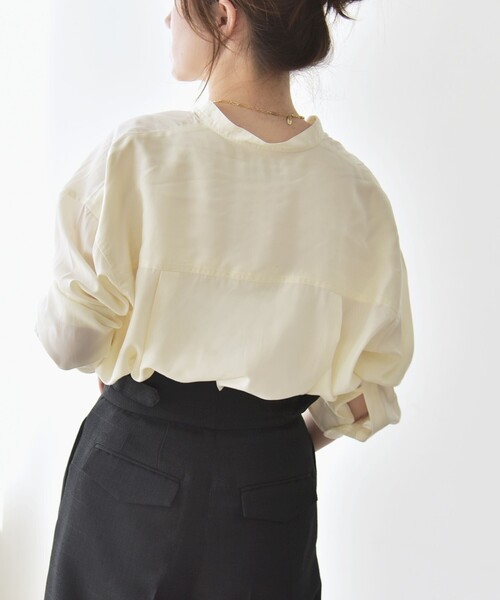 「quaranciel」 長袖ブラウス ONE SIZE ネイビー レディース_画像5