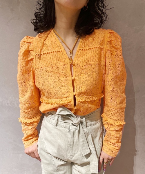 「IENA LA BOUCLE」 長袖ブラウス FREE ホワイト レディース_画像2