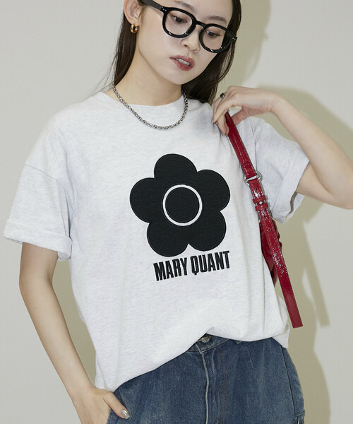 「MARY QUANT」 「PUBLUX」半袖Tシャツ M チャコールグレー レディース_画像2