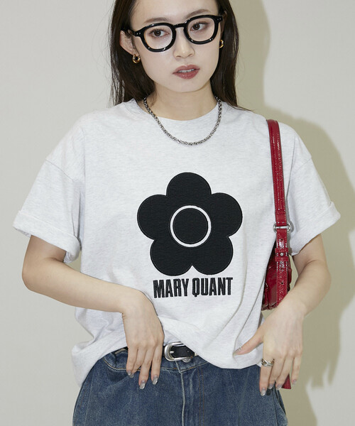 「MARY QUANT」 「PUBLUX」半袖Tシャツ M チャコールグレー レディース_画像4