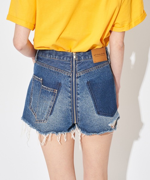 「SPIRALGIRL」 デニムショートパンツ SMALL ブルー レディース_画像2