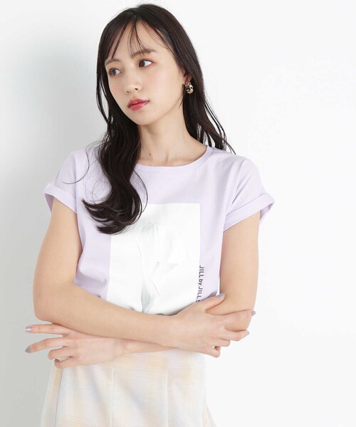 「JILL by JILL STUART」 半袖カットソー FREE ホワイト レディース_画像3