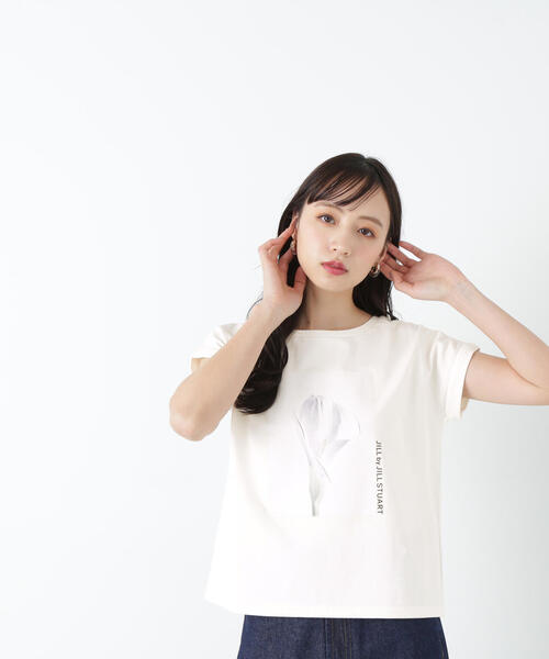 「JILL by JILL STUART」 半袖カットソー FREE ホワイト レディース_画像6