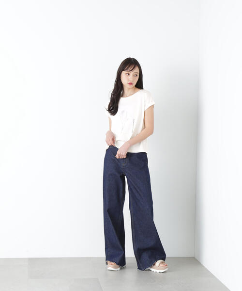 「JILL by JILL STUART」 半袖カットソー FREE ホワイト レディース_画像7