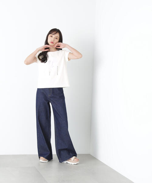 「JILL by JILL STUART」 半袖カットソー FREE ホワイト レディース_画像9