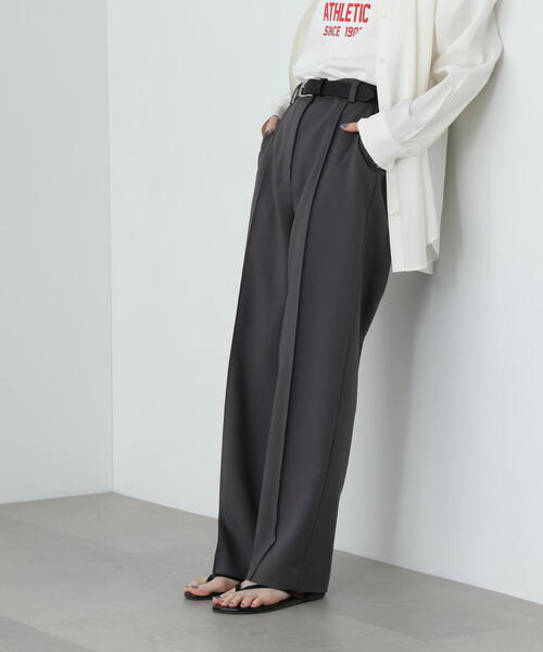 「N.(N. Natural Beauty Basic)」 スラックス SMALL チャコールグレー レディース_画像2