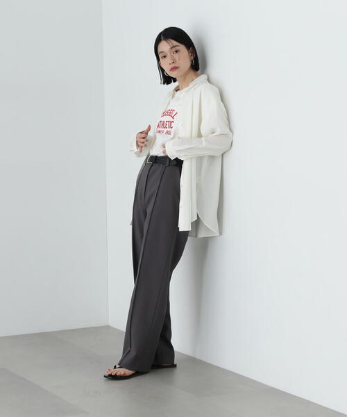 「N.(N. Natural Beauty Basic)」 スラックス SMALL チャコールグレー レディース_画像7
