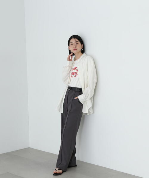 「N.(N. Natural Beauty Basic)」 スラックス SMALL チャコールグレー レディース_画像8