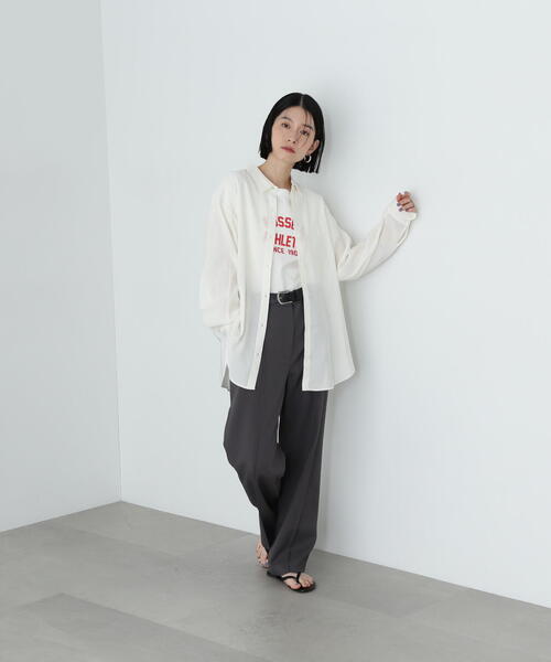 「N.(N. Natural Beauty Basic)」 スラックス SMALL チャコールグレー レディース_画像9
