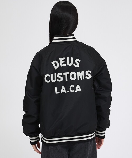 デウスエクスマキナ CHUCK BOMBER JACKET L 黒 スタジャン DEUS EX MACHINA（デウスエクスマキナ） スタジャン 「DEUS EX MACHINA