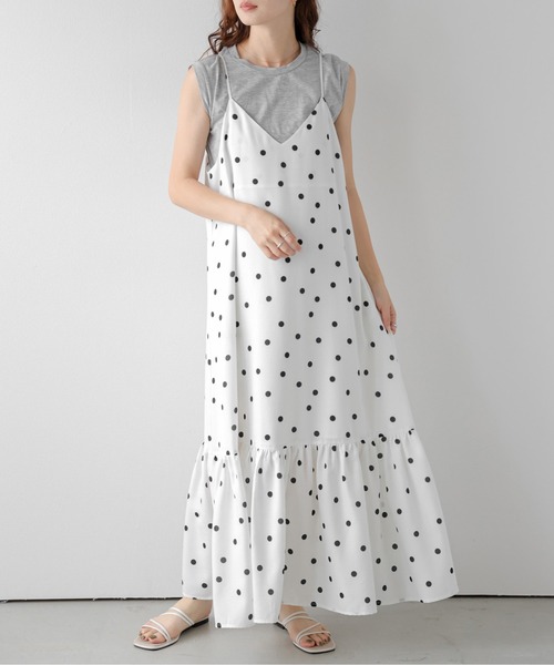 ワンピース 夏 ドット柄 ティアード : ZOZOTOWN Yahoo!店 - 通販