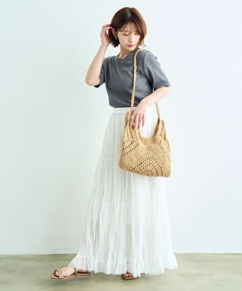 「mil」 ロングスカート ONE SIZE ブラック レディース_画像3