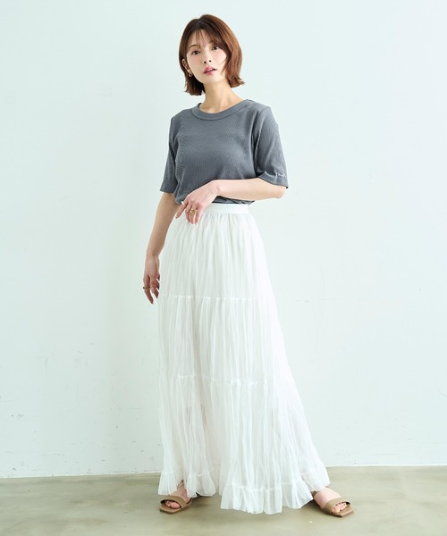 「mil」 ロングスカート ONE SIZE ブラック レディース_画像4