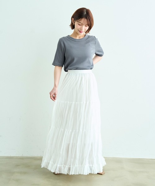 「mil」 ロングスカート ONE SIZE ブラック レディース_画像6