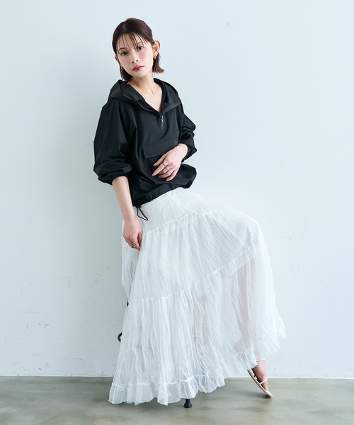 「mil」 ロングスカート ONE SIZE ブラック レディース_画像7