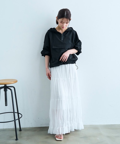 「mil」 ロングスカート ONE SIZE ブラック レディース_画像8