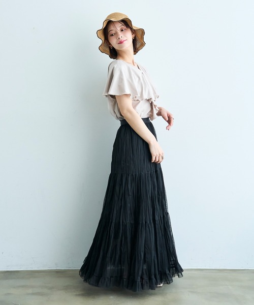 「mil」 ロングスカート ONE SIZE ブラック レディース_画像9