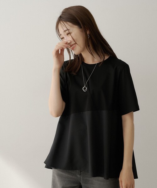 UNTITLED（アンタイトル） tシャツ 半袖 「Tシャツ」異素材ドッキング