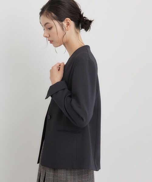THE SHOP TK ジャケット ノーカラージャケット 「セットアップ可