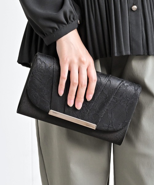 バッグ クラッチバッグ レース×サテン2WAYクラッチBAG|ZOZOTOWN PayPayモール店|01