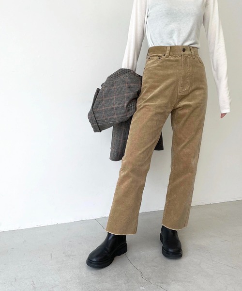 新品大得価 パンツ ZOZOTOWN PayPayモール店 - 通販 - PayPayモール RED CHOP WORKS(レッドチョップワークス) コーデュロイクロップドパンツ 大得価HOT