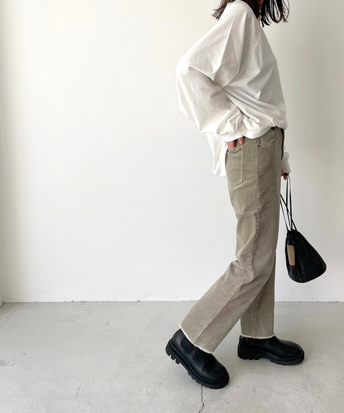新品大得価 パンツ ZOZOTOWN PayPayモール店 - 通販 - PayPayモール RED CHOP WORKS(レッドチョップワークス) コーデュロイクロップドパンツ 大得価HOT