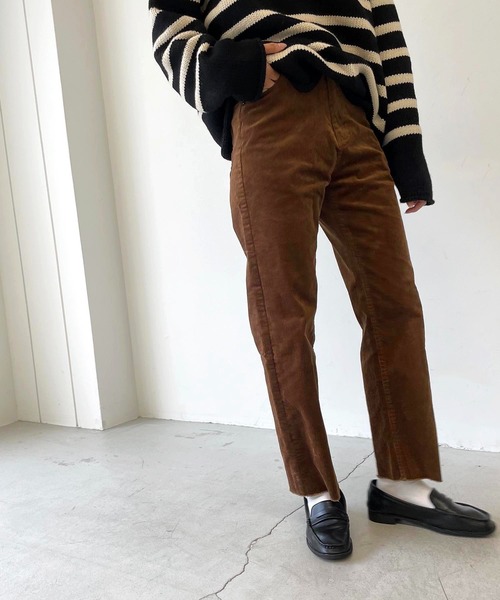 新品大得価 パンツ ZOZOTOWN PayPayモール店 - 通販 - PayPayモール RED CHOP WORKS(レッドチョップワークス) コーデュロイクロップドパンツ 大得価HOT