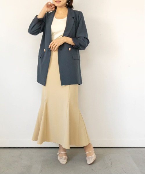 RANDA ランダ ハイウエストマーメイドスカート ロング丈 水色 0サイズ SALE】ビット付きマーメイドスカート｜RANDA公式サイト