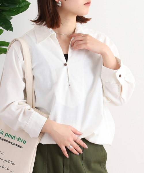 ブラウス シャツ リネン混シャツBL レディース 楽天市場】リネンブラウス レディース 七分袖 リネンシャツ 綿麻