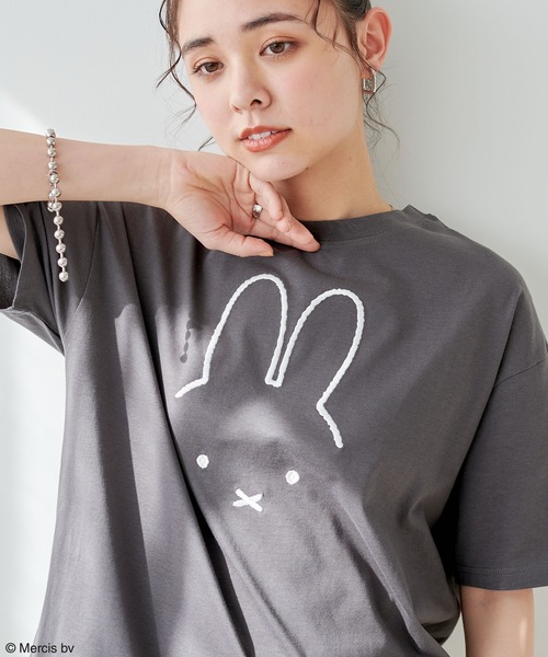 tシャツ Tシャツ レディース 「miffy/ミッフィー」ミッフィー刺繍Tシャツ｜zozo｜24