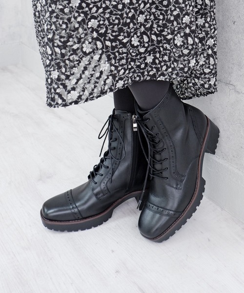 MODE KAORI ブーツ トラックソールレースアップブーツ/21459