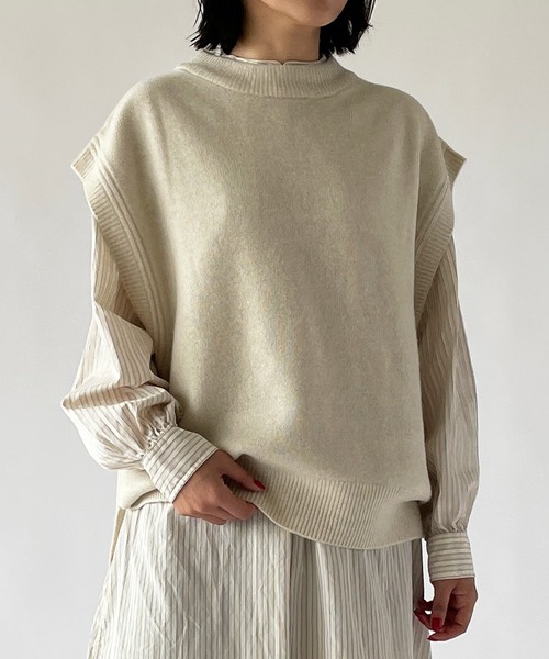 ベスト ADAWAS |〈別注〉カシミヤブレンド ニットベスト WOMEN ...